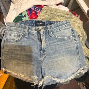 Lucky Brand Women's Light Blue Frayed Jean Shorts